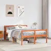 Image de Cadre De Lit Et Tête De Lit Sans Matelas Cire Marron 135x190 Cm Vidaxl