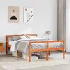 Image de Cadre De Lit Et Tête De Lit Sans Matelas Cire Marron 140x200 Cm Vidaxl