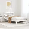 Image de Cadre De Lit Avec Tête De Lit Sans Matelas Blanc 75x190 Cm Vidaxl