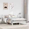 Image de vidaXL Cadre de lit avec tête de lit sans matelas blanc 120x190 cm 3306036