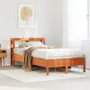 Image de Cadre De Lit Sans Matelas Cire Marron 100x200cm Bois Pin Massif Vidaxl