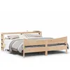 Image de vidaXL Cadre de lit avec tête de lit 200x200 cm Bois de pin massif sommier cadre de lit double cadre de lit en bois 3306291