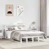 Image de Cadre De Lit Sans Matelas Blanc 120x200 Cm Bois De Pin Massif Vidaxl