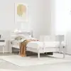 Image de Cadre De Lit Sans Matelas Blanc 75x190 Cm Bois De Pin Massif Vidaxl