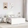 Image de Cadre De Lit Avec Tête De Lit Sans Matelas Blanc 140x200 Cm Vidaxl