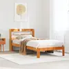 Image de Cadre De Lit Sans Matelas Cire Marron 75x190 Cm Bois Pin Massif Vidaxl