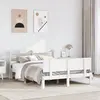 Image de Cadre De Lit Avec Tête De Lit Sans Matelas Blanc 120x190 Cm Vidaxl