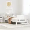 Image de Cadre De Lit Avec Tête De Lit Sans Matelas Blanc 90x200 Cm Vidaxl