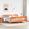 Image de Cadre De Lit Sans Matelas Cire Marron 200x200cm Bois Pin Massif Vidaxl