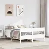 Image de Cadre De Lit Sans Matelas Blanc 150x200 Cm Bois De Pin Massif Vidaxl