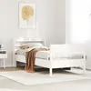 Image de Cadre De Lit Sans Matelas Blanc 100x200 Cm Bois De Pin Massif Vidaxl