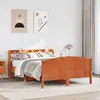 Image de Cadre De Lit Sans Matelas Cire Marron 160x200cm Bois Pin Massif Vidaxl