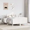 Image de Cadre De Lit Sans Matelas Blanc 150x200 Cm Bois De Pin Massif Vidaxl