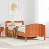 Image de Cadre De Lit Sans Matelas Cire Marron 100x200cm Bois Pin Massif Vidaxl