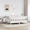 Image de Cadre De Lit Sans Matelas Blanc 180x200 Cm Bois Massif De Pin Vidaxl