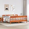 Image de Cadre De Lit Sans Matelas Cire Marron 180x200cm Bois Pin Massif Vidaxl