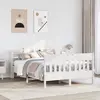 Image de Cadre De Lit Sans Matelas Blanc 150x200 Cm Bois De Pin Massif Vidaxl
