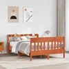 Image de Cadre De Lit Sans Matelas Cire Marron 150x200cm Bois Pin Massif Vidaxl
