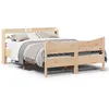 Image de vidaXL Cadre de lit avec tête de lit 160x200 cm bois de pin massif 3307038