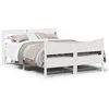 Image de vidaXL Cadre de lit et tête de lit blanc 140x190 cm bois de pin massif 3307057