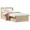 Image de vidaXL Cadre de lit avec tête de lit 90x190 cm bois de pin massif 3307104
