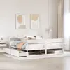Image de Cadre De Lit Sans Matelas Blanc 180x200 Cm Bois Massif De Pin Vidaxl