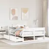 Image de Cadre De Lit Sans Matelas Blanc 140x200 Cm Bois De Pin Massif Vidaxl