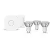 Image de Kit de démarrage - lumiere blanche et colorée ambiance -1 bridge + 3 spots led gu10 + 1 dimmer switch