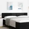 Image de Tête De Lit Led Avec Bandes Led Noir 200 Cm Tissu Vidaxl
