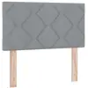 Image de Vidaxl tête de lit led gris clair 80 cm tissu