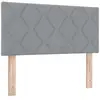 Image de Vidaxl tête de lit led gris clair 90 cm tissu