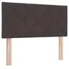 Image de Vidaxl tête de lit led marron 100 cm tissu