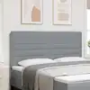 Image de Tête De Lit Led Avec Bandes Led Gris Clair 180 Cm Tissu Vidaxl