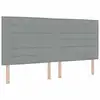 Image de Vidaxl tête de lit led avec bandes led gris clair 200 cm tissu