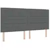 Image de Vidaxl tête de lit led avec bandes led gris foncé 200 cm tissu