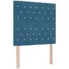 Image de Tête De Lit Led Avec Bandes Led Bleu Foncé 100 Cm Velours Vidaxl