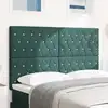 Image de Tête De Lit Led Avec Bandes Led Vert Foncé 144 Cm Velours Vidaxl