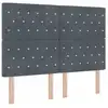 Image de Vidaxl tête de lit led avec bandes led gris foncé 160 cm velours
