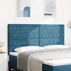 Image de Tête De Lit Led Avec Bandes Led Bleu Foncé 180 Cm Velours Vidaxl