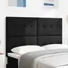 Image de Tête De Lit Led Avec Bandes Led Noir 144 Cm Tissu Vidaxl