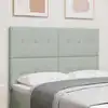 Image de Tête De Lit Led Avec Bandes Led Gris Clair 144 Cm Velours Vidaxl