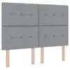 Image de Vidaxl tête de lit led avec bandes led gris clair 160 cm tissu