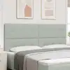 Image de Tête De Lit Led Avec Bandes Led Gris Clair 200 Cm Velours Vidaxl