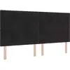 Image de Tête De Lit Led Avec Bandes Led Noir 200 Cm Velours Vidaxl
