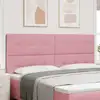Image de Tête De Lit Led Avec Bandes Led Rose 200 Cm Velours Vidaxl