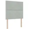 Image de Vidaxl tête de lit led gris clair 90 cm velours