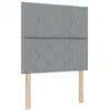 Image de Vidaxl tête de lit led gris clair 100 cm tissu