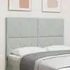 Image de Tête De Lit Led Gris Clair 144 Cm Velours Vidaxl
