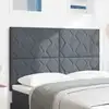 Image de Tête De Lit Led Gris Foncé 144 Cm Velours Vidaxl