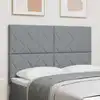 Image de Tête De Lit Led Gris Clair Tissu Vidaxl